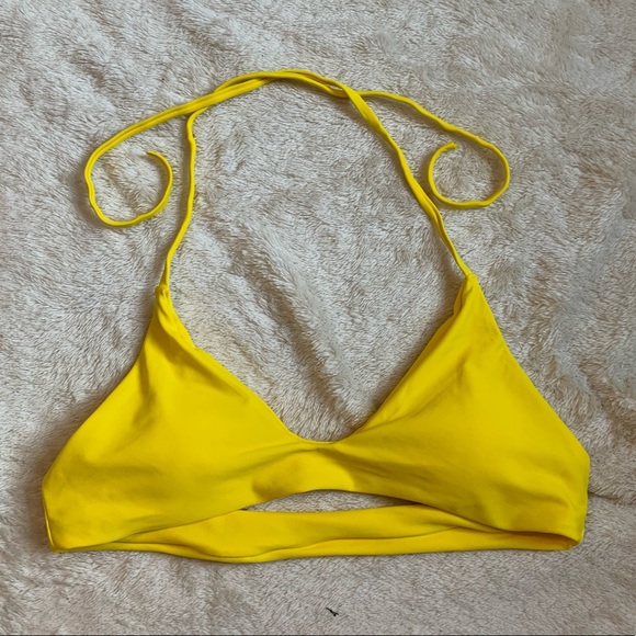 yellow bathing suit top